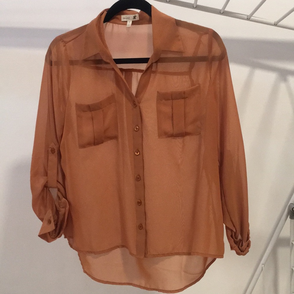 Mine Size S Tan Color Shirt